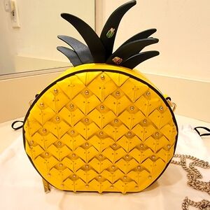 Kate Spade 2020 3D Embellished Picnic Pineapple Crossbody Bag